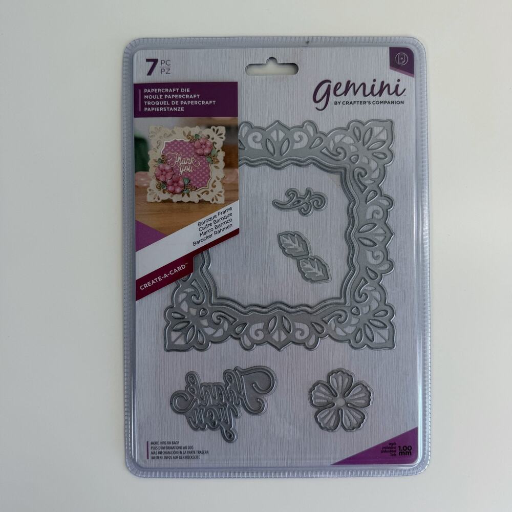 Gemini Crafter's Companion Create-A-Card Baroque Frame Metal Die Set Card Making